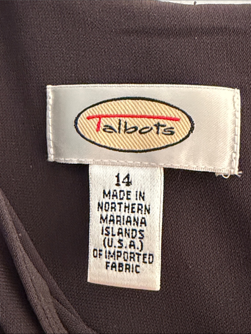 Talbots Brown Short-Sleeve Fit-and-Flare Lined Dress - Picture 2 of 12
